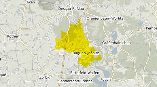 Immobilienpreisekarte Raguhn-Je&szlig;nitz
